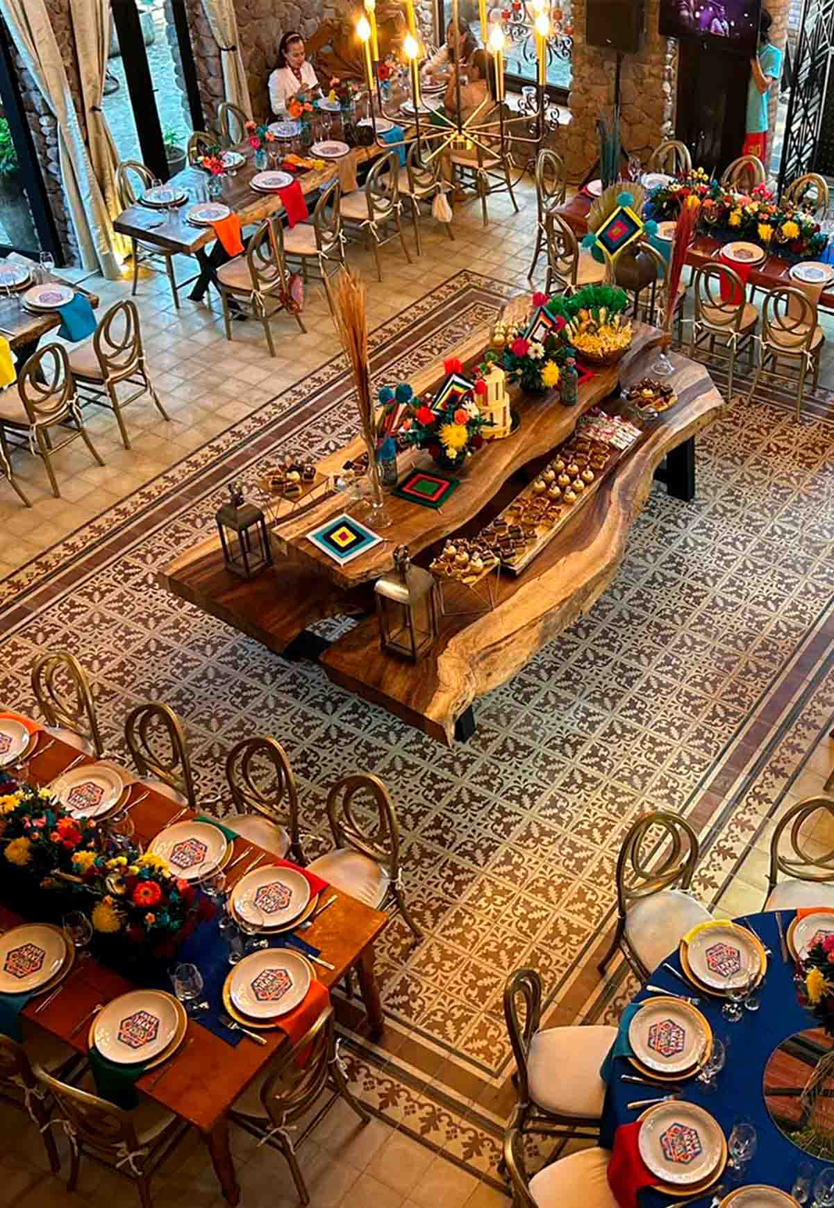 Instalaciones interiores de Quinta Pichón adecuado para llevar acabo un evento social.