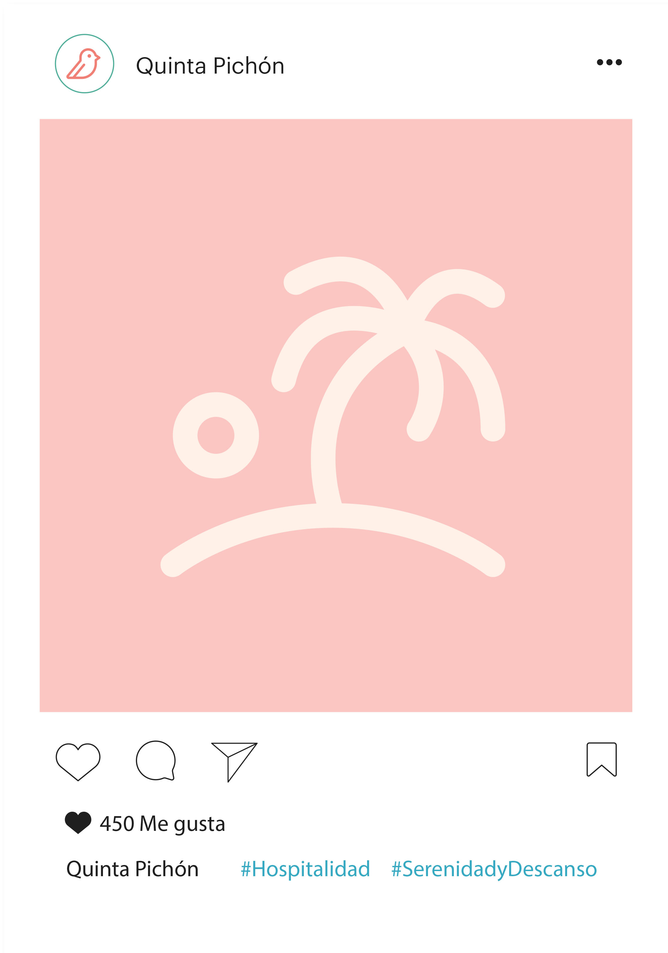 Post que muestra contenido de las redes sociales de quinta pichón