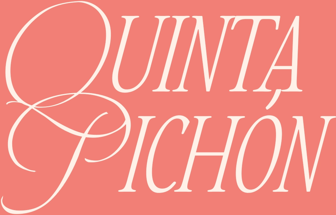 Logotipo de Quinta Pichón, esta es una versión solo con el nombre con una tipografía cursiva.