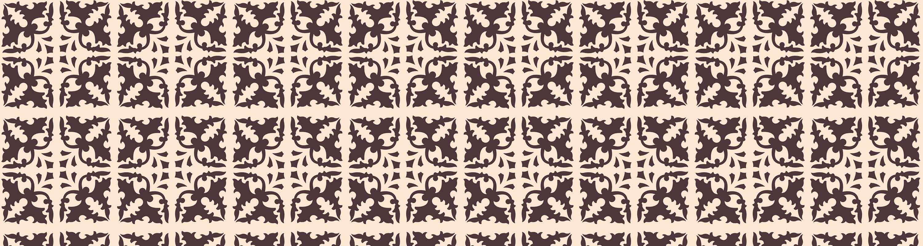 Patrón de ornamentos de formas punteagudas color cafe.