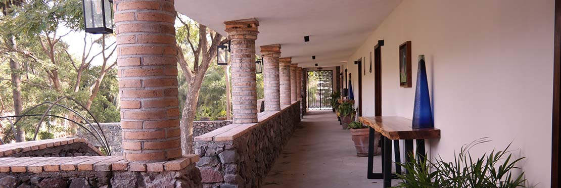 Zona de habitaciones de la hotelería y renta de eventos Quita Pichón en Tepic Nayarit.